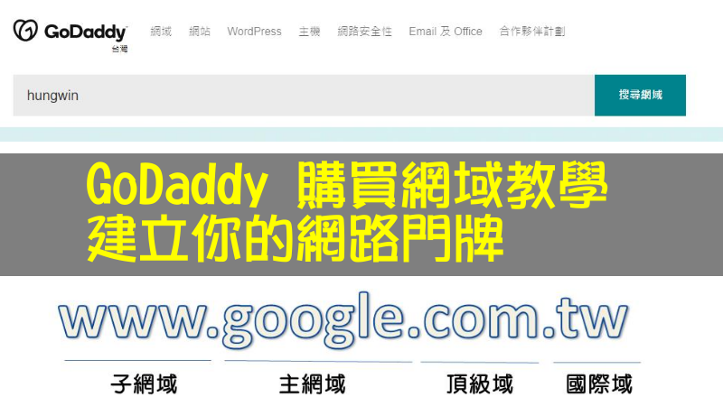 GoDaddy 購買網域教學-建立你的網路門牌