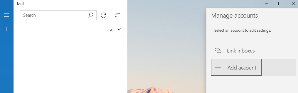 Windows 10 新增電子郵件帳戶
